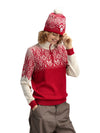 Dale Of Norway WINTERLAND HAT Framboos Offwhite Redrose One size - PeakStyle