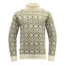 Devold HODDEVIK WOOL HIGH NECK - Offwhite - Olive XS Oberbekleidung - PeakStyle