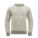 Devold ORIGINAL ISLENDER WOOL SWEATER - offwhite/anthracite XS Pullover - PeakStyle