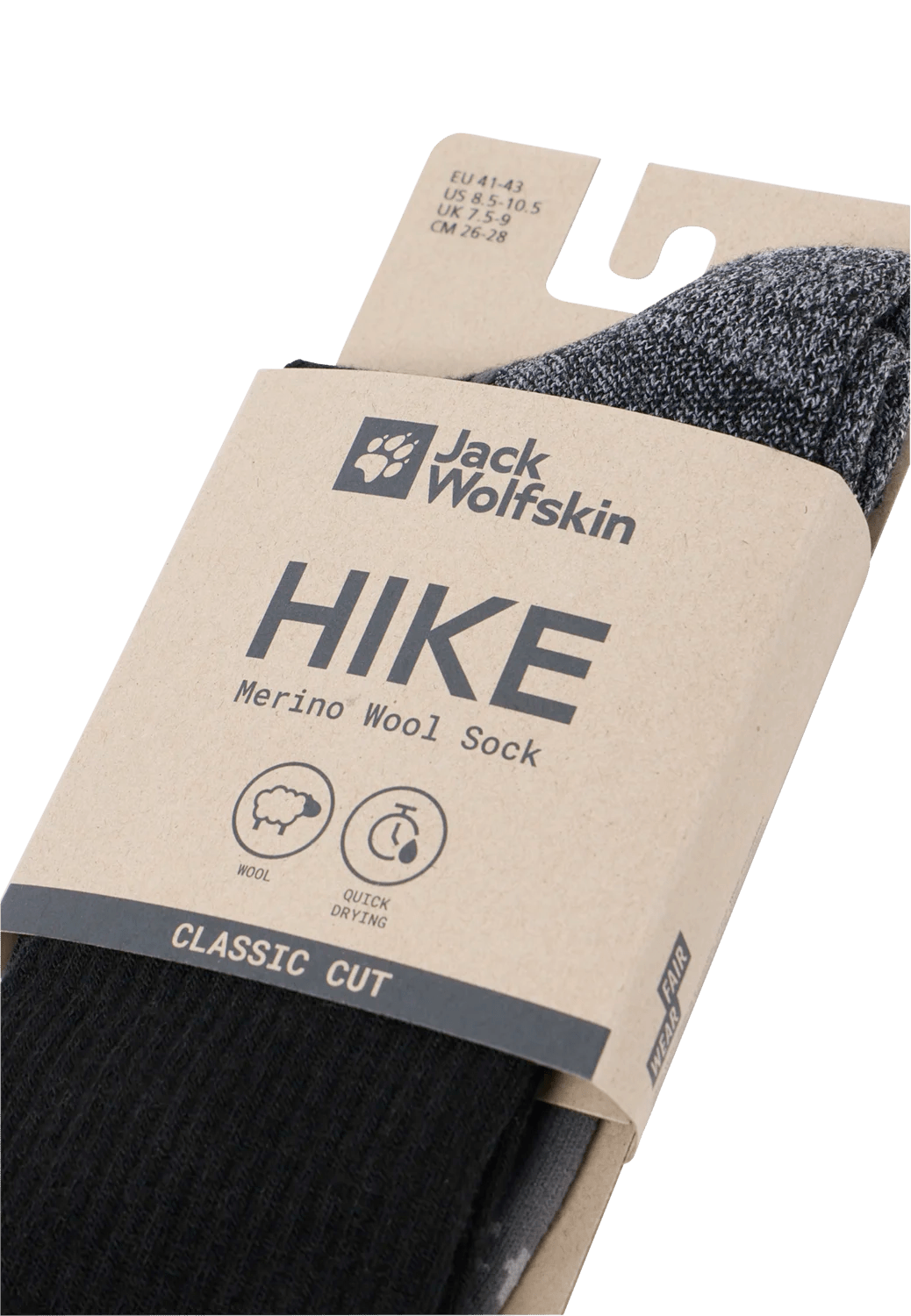 Jack Wolfskin HIKE MERINO SOCK CL C - Socks at PeakStyle