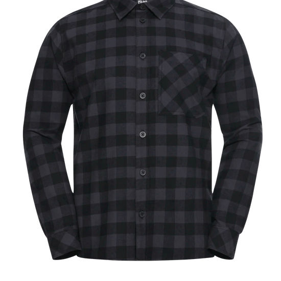 Jack Wolfskin M LITE FLANNEL SHIRT M - Short-sleeved shirts at PeakStyle