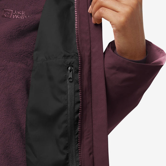 Jack Wolfskin ROTWAND 3IN1 JACKET W - Jackets at PeakStyle