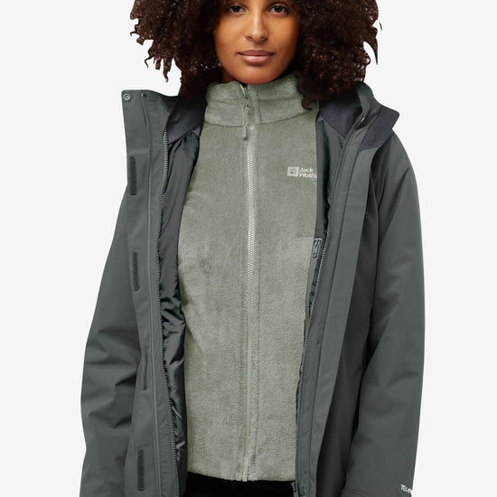 Jack Wolfskin ROTWAND 3IN1 JACKET W - Jackets at PeakStyle