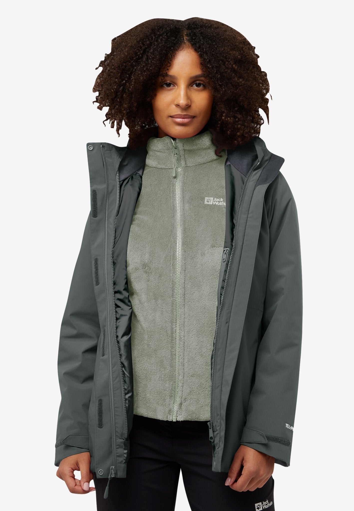 Jack Wolfskin ROTWAND 3IN1 JACKET W - Jackets at PeakStyle