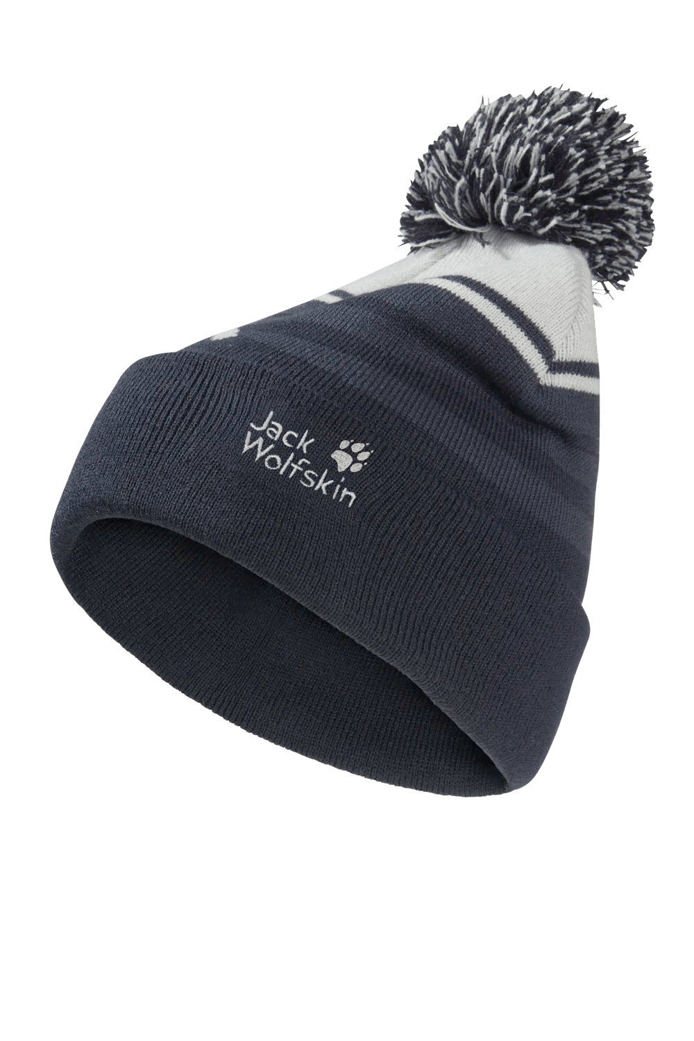 Jack Wolfskin STRIPY POMPOM BEANIE K - Headwear at PeakStyle