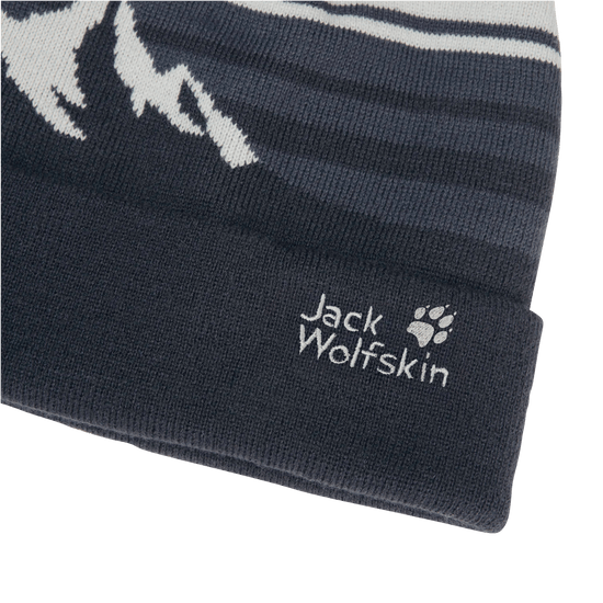 Jack Wolfskin STRIPY POMPOM BEANIE K - Headwear at PeakStyle