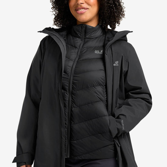 Jack Wolfskin W ICECAPE 3IN1 DOWN JACKET W RDS - Coats & Parkas at PeakStyle