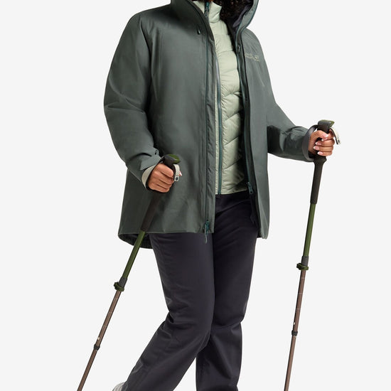 Jack Wolfskin W ICECAPE 3IN1 DOWN JACKET W RDS - Coats & Parkas at PeakStyle