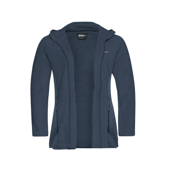 Jack Wolfskin W ROTWAND HOODED FZ W - Midlayer at PeakStyle