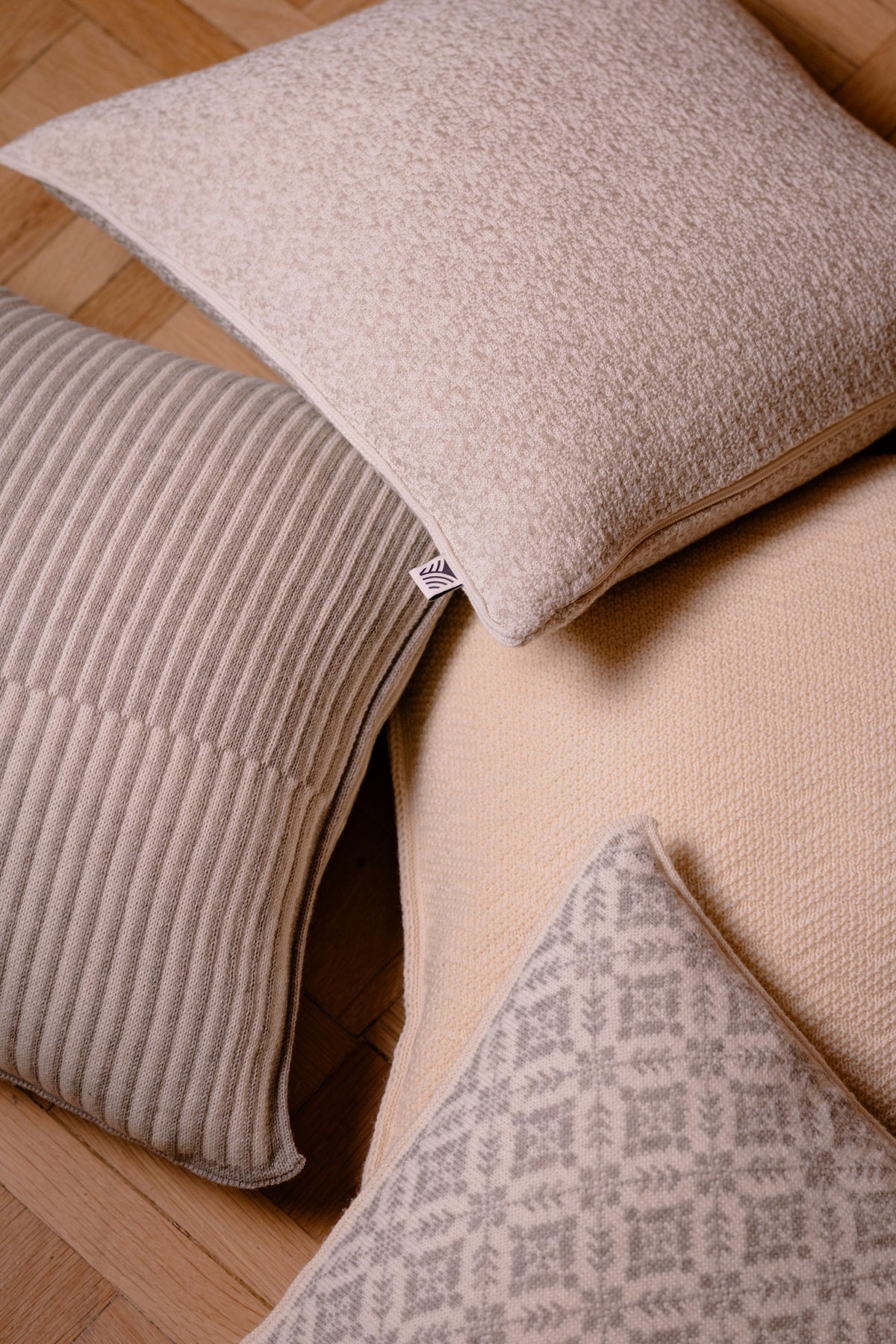 Dale Of Norway SNØ Merino-Kissenhülle – Offwhite – Detail oder Lifestyle