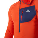 Mountain Equipment M ECLIPSE HOODED ZIP T - Magma - Medieval S Midlayer - PeakStyle