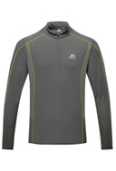 Mountain Equipment M IGNIS LS ZIP TEE - Anvil Grey - Mercury S Kurzarmshirts - PeakStyle