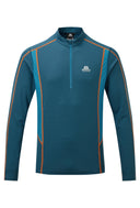 Mountain Equipment M IGNIS LS ZIP TEE - Majolica - Alto Blue S Kurzarmshirts - PeakStyle