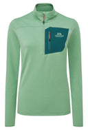 Mountain Equipment W LUMIKO ZIP T - Lichen Green - D Teal XS - 8 Midlayer - PeakStyle