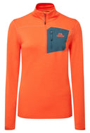 Mountain Equipment W LUMIKO ZIP T - Mandarin - Majolica XS - 8 Midlayer - PeakStyle