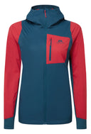 Mountain Equipment W SWITCH PRO HOODED JACKET - Majolica Blue - Capsicum Red XS - 8 Isolationsjacken - PeakStyle