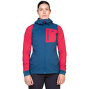Mountain Equipment W SWITCH PRO HOODED JACKET - Majolica Blue - Capsicum Red XS - 8 Isolationsjacken - PeakStyle