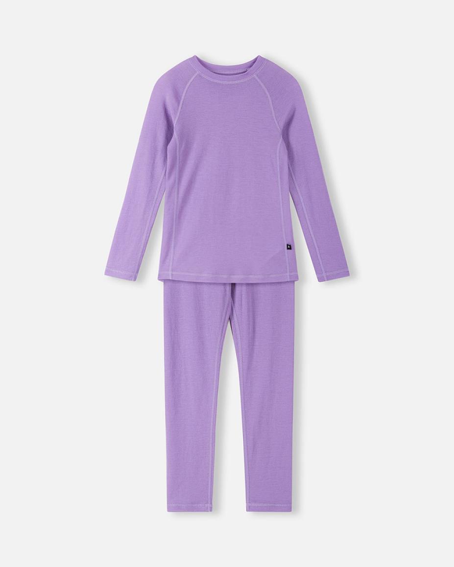 Reima Kinsei Merino-Lyocell Performance Underwear Set for Kids - Blooming Lilac
