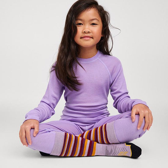 Reima Kinsei Merino-Lyocell Functional Underwear Set for Kids - Blooming Lilac - View 2