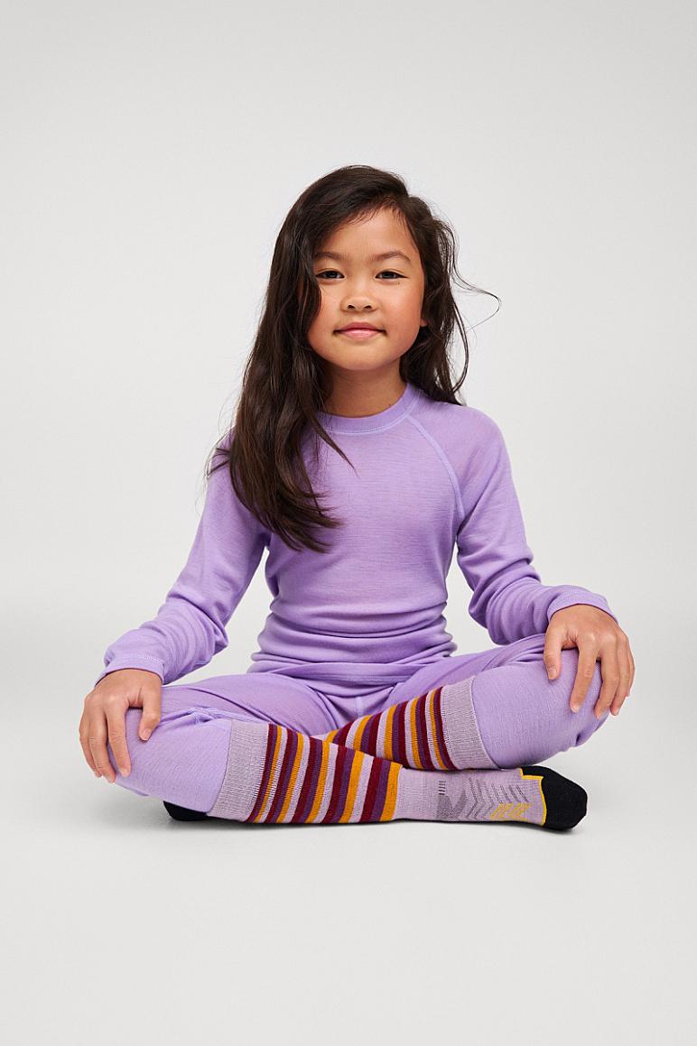 Reima Kinsei Merino-Lyocell Functional Underwear Set for Kids - Blooming Lilac - View 2