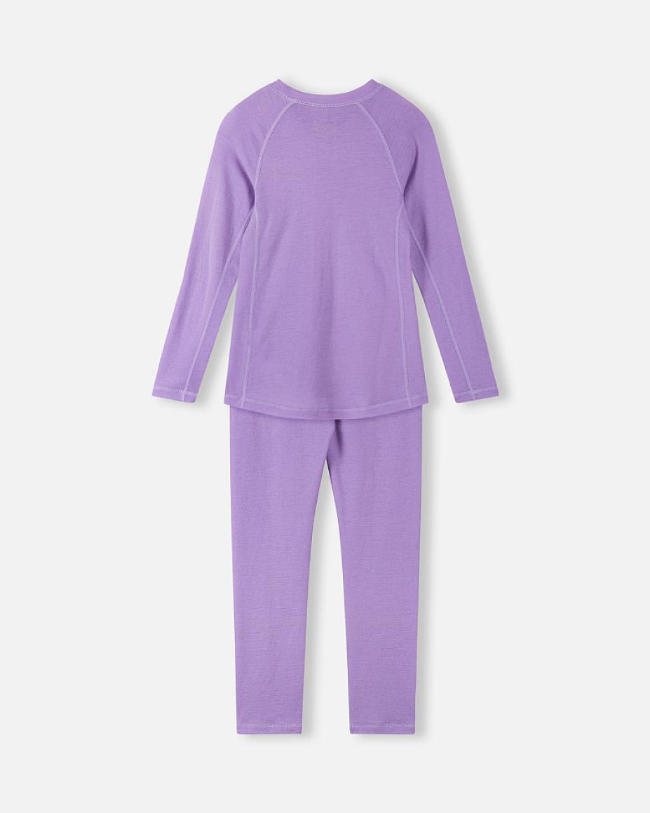 Reima Kinsei Merino-Lyocell Performance Underwear Set for Kids - Blooming Lilac - View 3