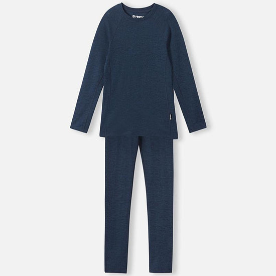Reima Kinsei Merino-Lyocell Performance Underwear Set for Kids - Navy