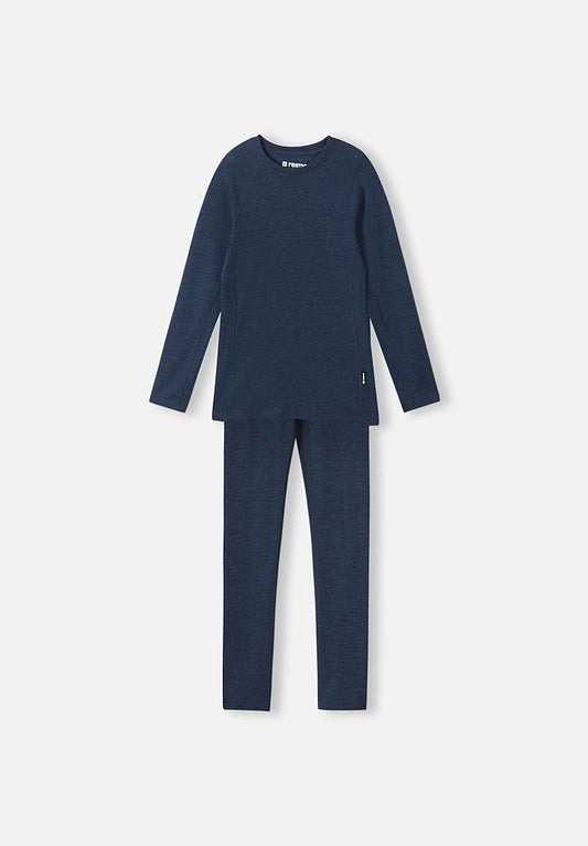 Reima Kinsei Merino-Lyocell Performance Underwear Set for Kids - Navy