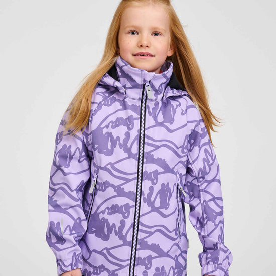 Reima Aitoo softshelljas voor kinderen in Blooming Lilac – productafbeelding
