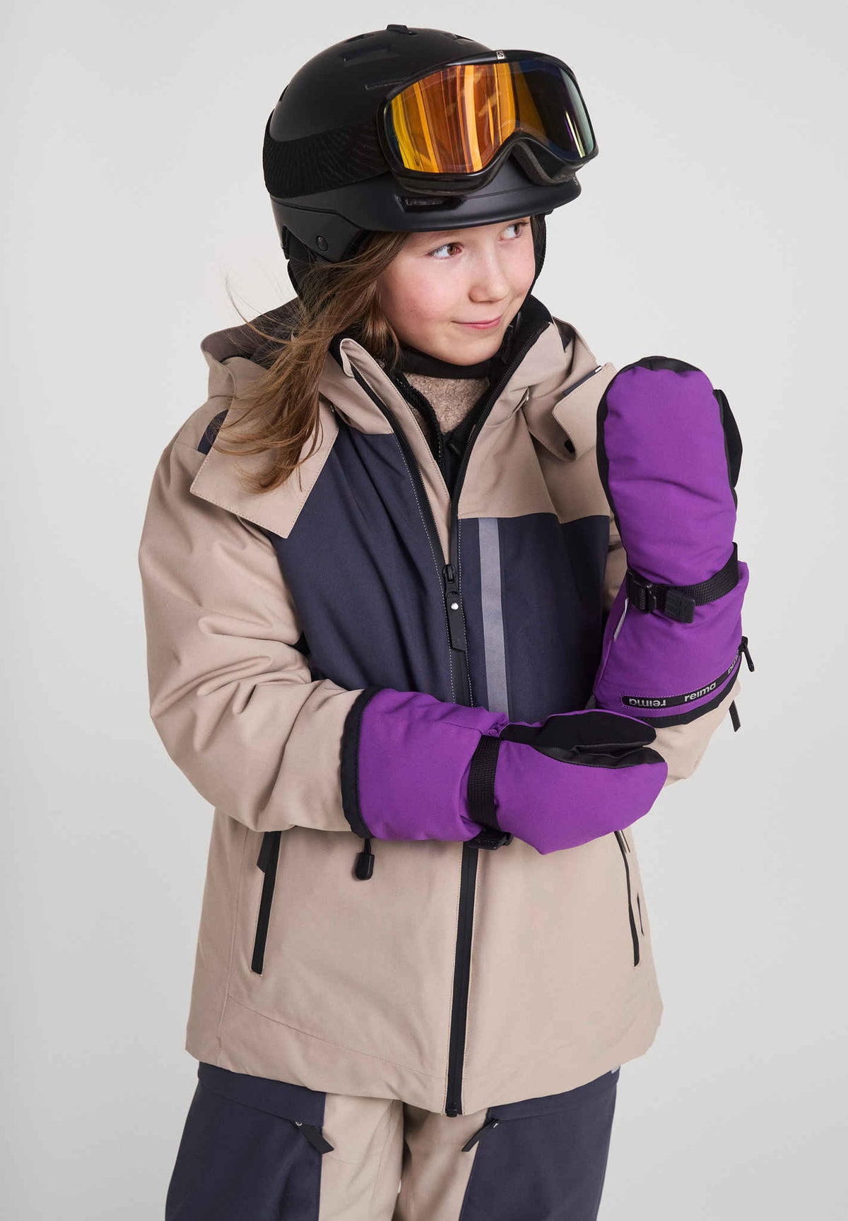 Reima Snoukka ReimaTec Children's Mittens – Plum Purple – View 6
