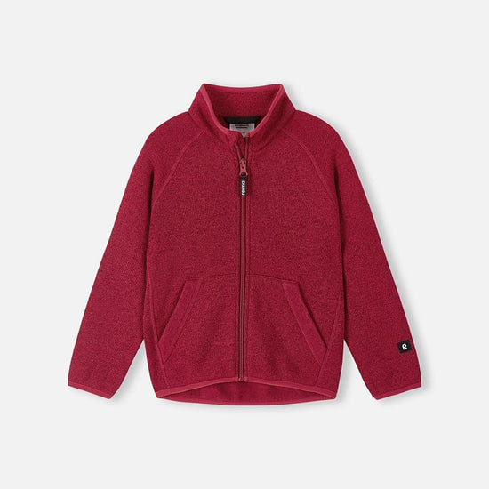 Reima Hopper Kids' Fleece Jacket, Cranberry—Front View