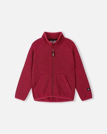 Reima Hopper Kids' Fleece Jacket, Cranberry—Front View