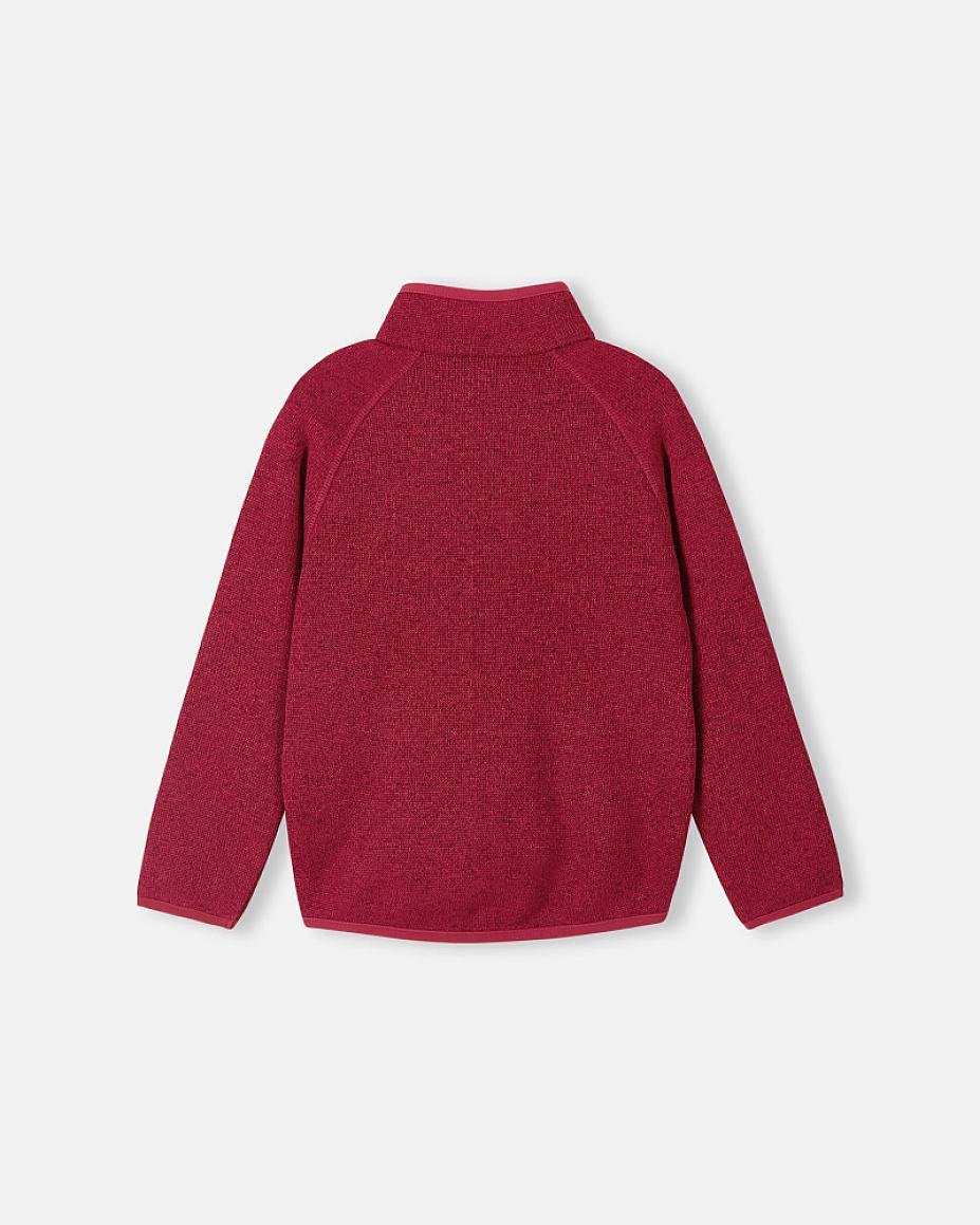 Reima Hopper Kids' Fleece Jacket in Cranberry—Back View