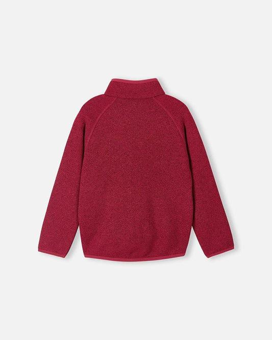 Reima Hopper Kids' Fleece Jacket in Cranberry—Back View