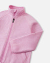 Reima Hopper Kids' Light Heather Fleece Jacket: Close-up of the Collar and Sleeves