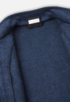Reima Hopper Fleece Jacket for Kids, Jeans Blue—Close-up of the Collar