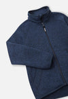 Reima Hopper Fleece Jacket for Kids, Jeans Blue—Close-up of the Sleeve
