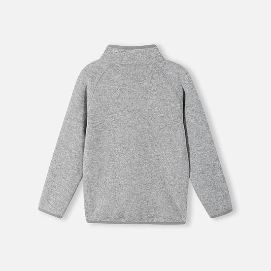 Reima Hopper Kids' Fleece Jacket, Melange Gray (Back View)