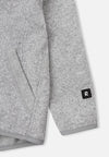 Reima Hopper Fleece Jacket for Kids, Melange Gray—Close-up of the Pocket