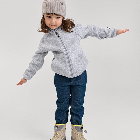 Reima Hopper Fleece Jacket for Kids, Melange Gray, Lifestyle