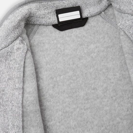 Reima Hopper Fleece Jacket for Kids, Melange Gray - Close-up of the Collar