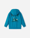 Sudadera con capucha Reima Huppis para niños – Azul acuático