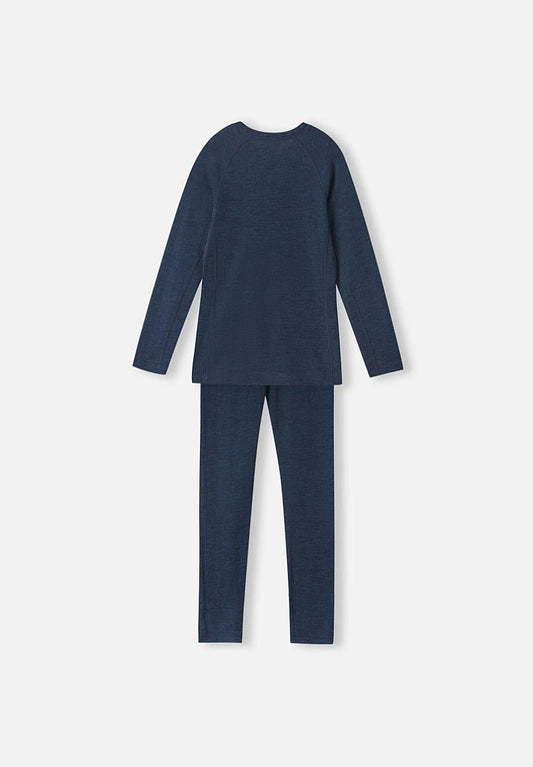 Set di intimo tecnico Reima Kinsei in merino e lyocell per bambini - Blu navy - Immagine 2