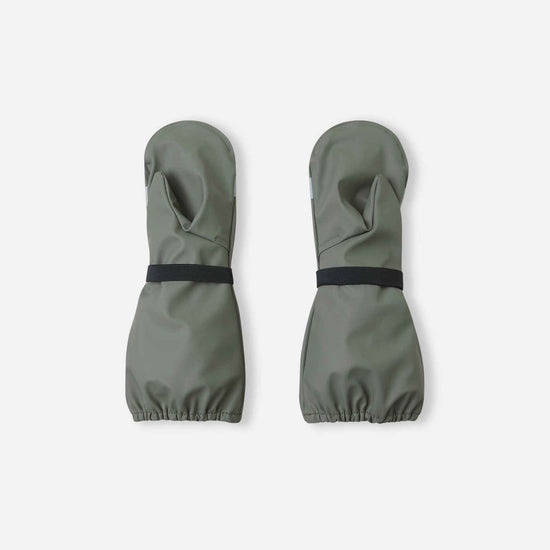 Moufles de pluie Reima Kura pour enfants, vert grisâtre – Photo du produit (verso)