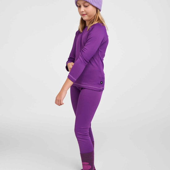 Conjunto de ropa interior técnica Reima Lampo Seawool para niños – Plum Purple