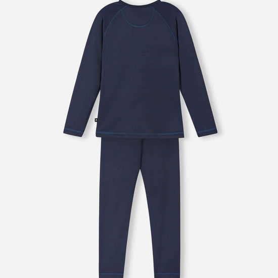 Conjunto de ropa interior técnica Reima Lampo Seawool para niños – Azul marino