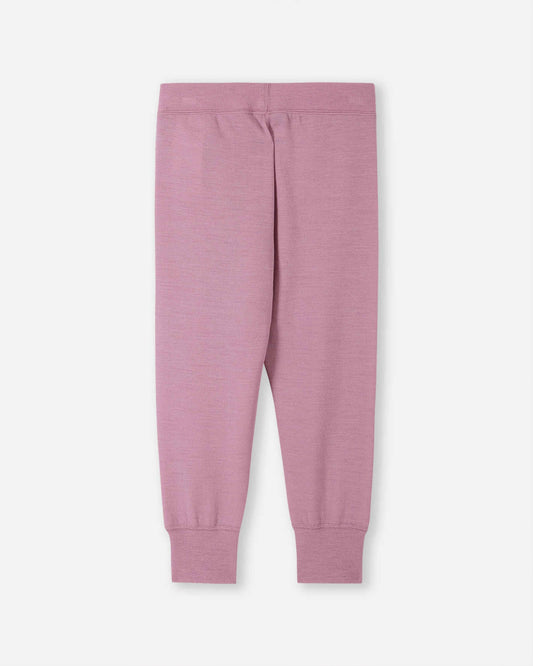 Pantalones de lana merina Reima Misam para niños – Gris y rosa – Vista 2
