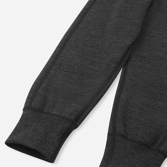 Reima Misam Merino Wool Pants for Kids – Black Melange – View 4