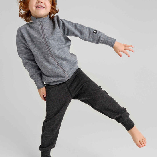 Reima Misam Merino Wool Pants for Kids – Black Melange – View 6