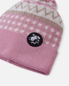 Gorro Reima Moomin Flinga para niños pequeños, gris y rosa – Foto del producto (parte trasera)