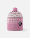 Gorro Reima Moomin Flinga para niños pequeños, gris y rosa – Foto del producto (parte delantera)